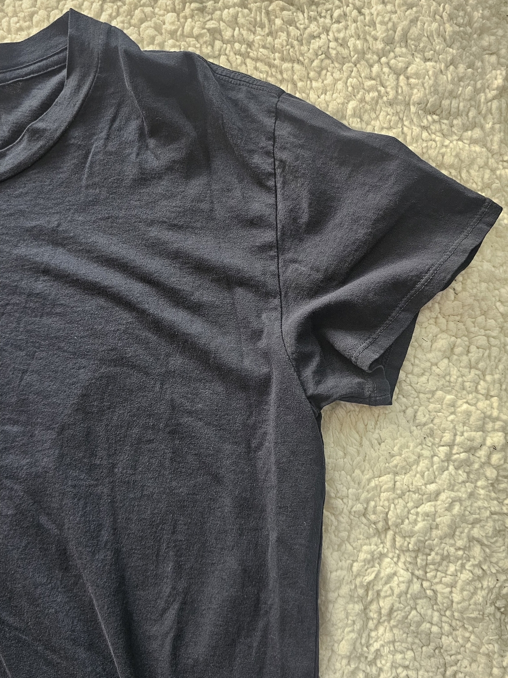 perfectwhitetee Navy Crewneck T-Shirt - Picture 3 of 4